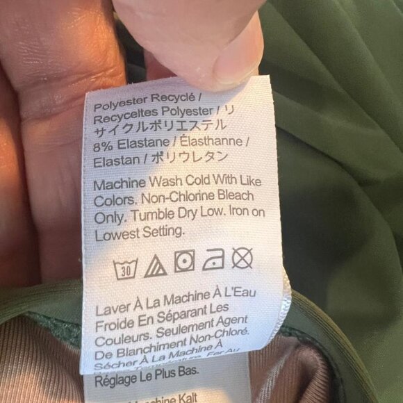 J. Crew One Piece Ruched Swimsuit in Olive Green - Size 14 - Picture 8 of 9